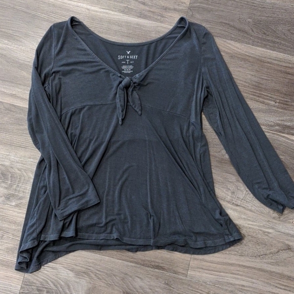 American Eagle Outfitters Tops - American Eagle, gray 3/4 sleeve